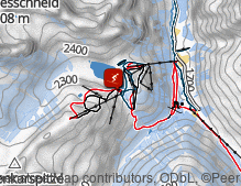 Mappa: Skigebiet Pitztaler Gletscher - Rifflsee / Area sciistica Ghiacciaio Pitztal - Rifflsee