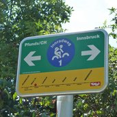 CD schild innradweg bei prutz