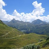 aussicht auf verbellatal verbellastrasse verbellaalpe bis kops stausee und fluhspitzen und ballunspitze fr