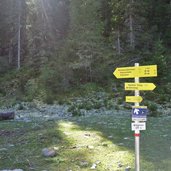 abzweigung wildmoos gruft weg zur nauderer tschey