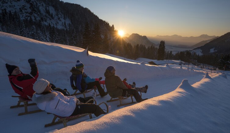 Kaiserwinkl Urlaub Aktivitaeten Rodeln